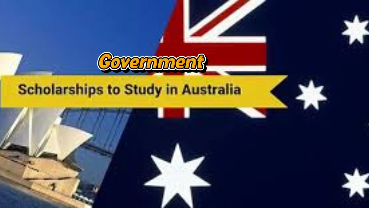 Australian Government scholarships banner featuring the Australian flag and the Sydney Opera House with text “Scholarships to Study in Australia.”